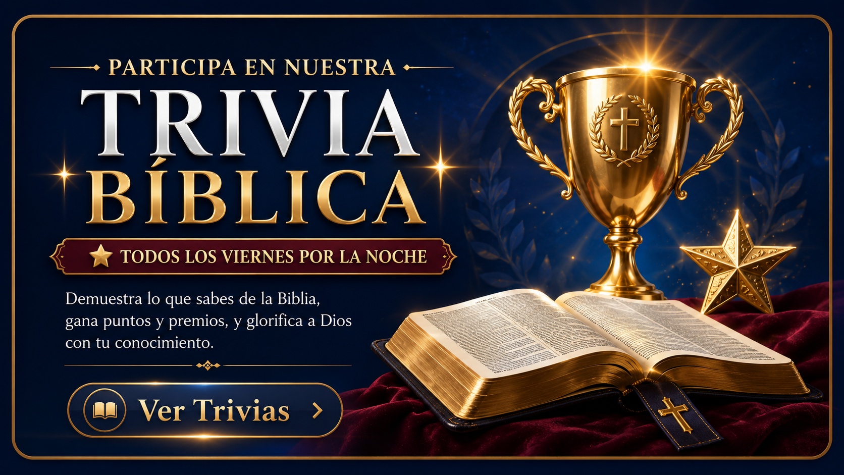 Participa en nuestra Trivia Bíblica, todos los viernes por la noche